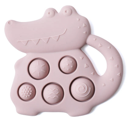 Crocodile Silicone Sensory Toy for Babies – Tactile Fidget & Teether