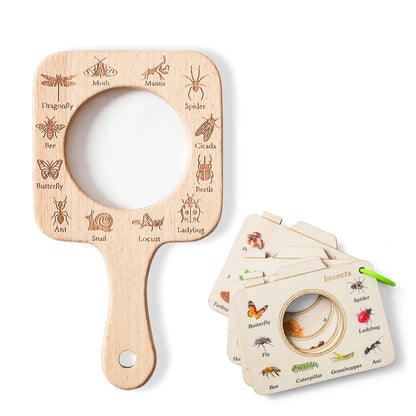 Wooden Flower & Leaf Discovery Set for Kids – Montessori Nature Exploration Toy