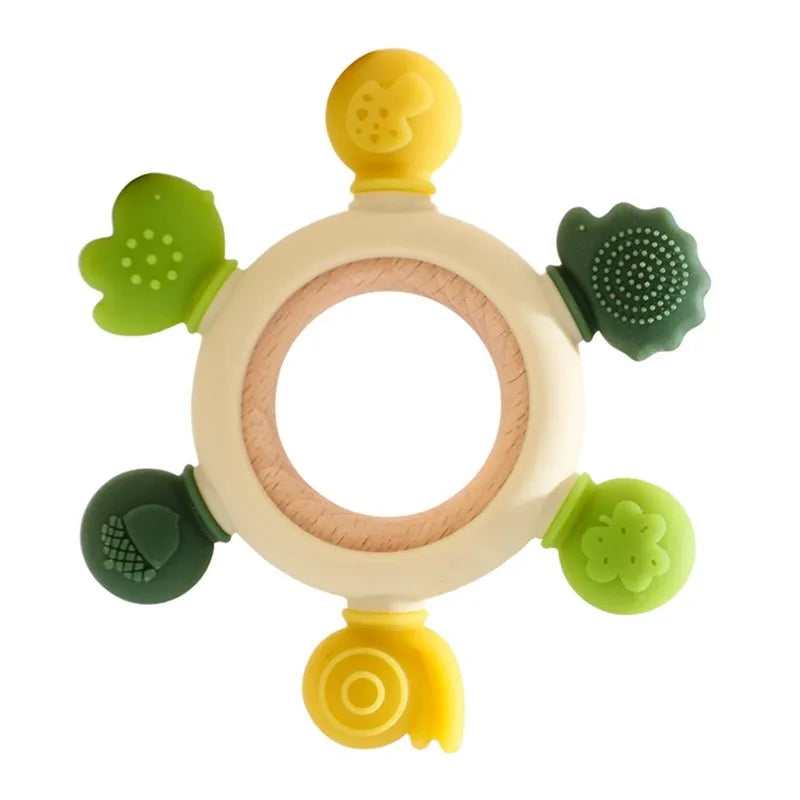 Silicone Teether for Babies – BPA-Free, Textured, Easy Grip Teething Toy