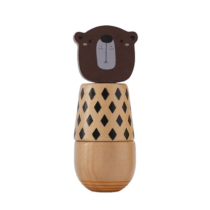 Wooden Animal Twist Toy for Toddlers – Montessori Fine Motor Learning Set