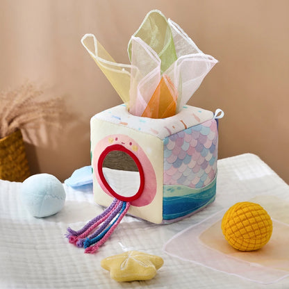 Mermaid Sensory Activity Box – Plush Baby Learning Cube