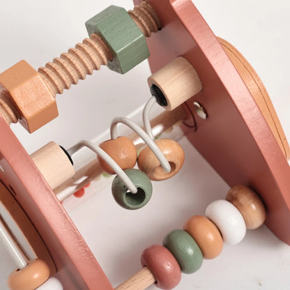 Wooden Mushroom Toy for Toddlers – Montessori Activity Cube