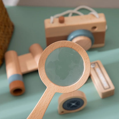 Montessori Wooden Adventure Kids Toy Set – Camera, Compass, Binoculars & More