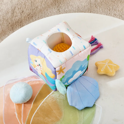 Mermaid Sensory Activity Box – Plush Baby Learning Cube
