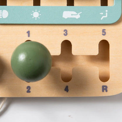 Wooden Car Dashboard Busy Board – Montessori Driving Toy for Toddlers
