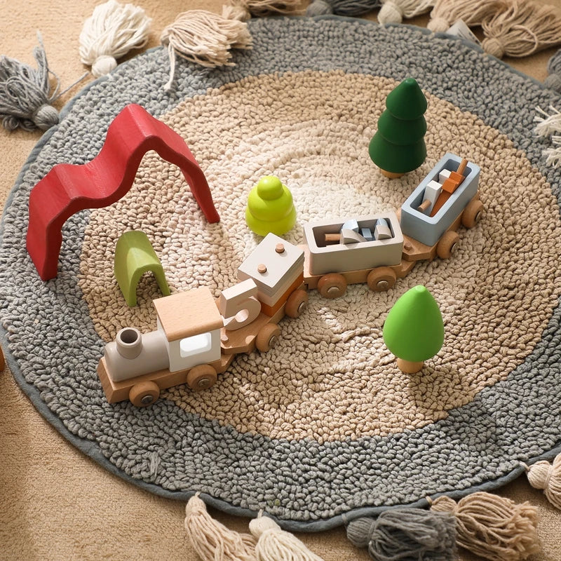 Wooden Birthday Train Set – Number Display 1–5 for Baby & Toddler Celebrations