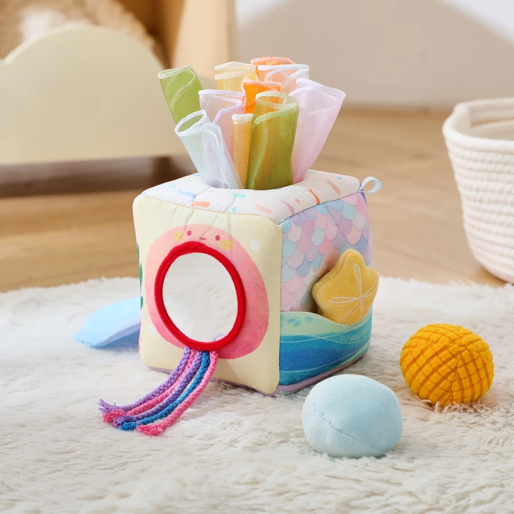 Mermaid Sensory Activity Box – Plush Baby Learning Cube