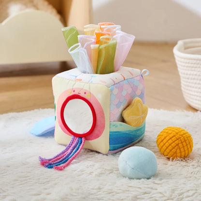 Mermaid Sensory Activity Box – Plush Baby Learning Cube