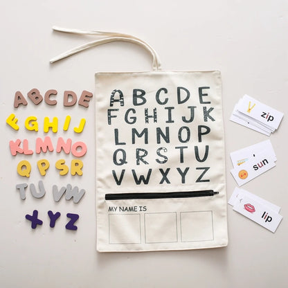 Alphabet Matching Game with Word Cards – Montessori Phonics Toy for Toddlers