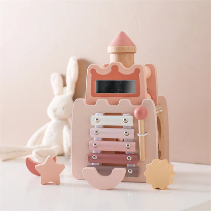 Wooden Montessori Educational Castle - Toddler Fine Motor Learning Toy