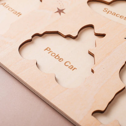 Montessori Wooden Puzzles - Toddler Fine Motor Skills Toy
