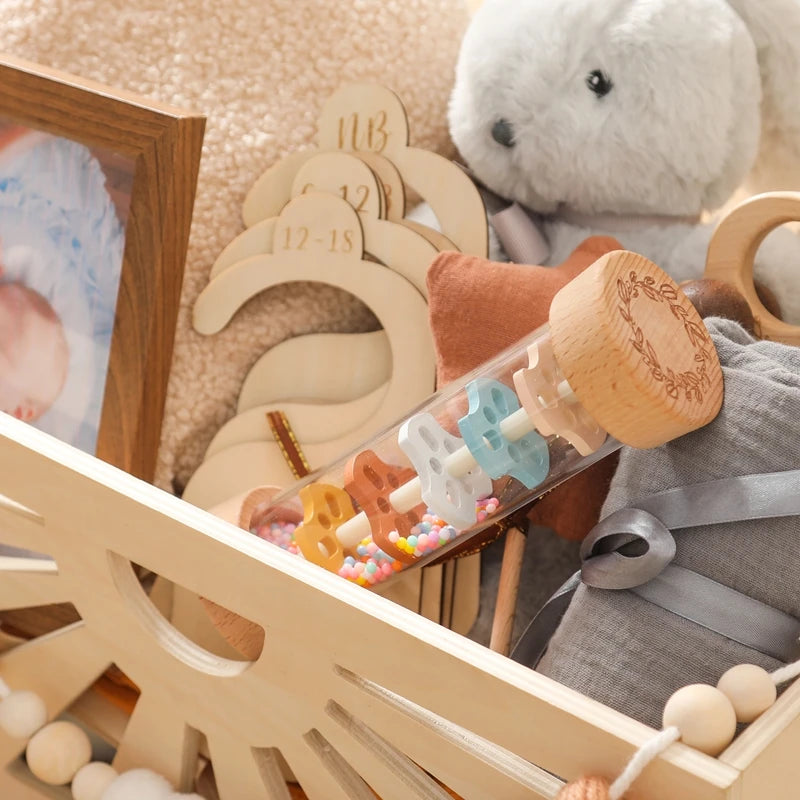Wooden Rainmaker Toy – Montessori Sensory Shaker for Babies & Toddlers