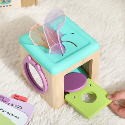 Montessori Wooden Activity Box for 9–12 Months – Educational Baby Toy Set