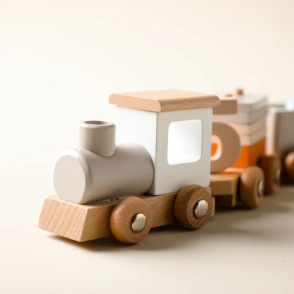 Wooden Birthday Train Set – Number Display 1–5 for Baby & Toddler Celebrations