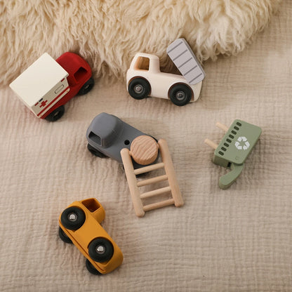 Montessori Toddler Trucks – Silicone Vehicles with Mix & Match Carriages