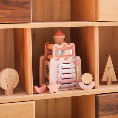 Wooden Montessori Educational Castle - Toddler Fine Motor Learning Toy