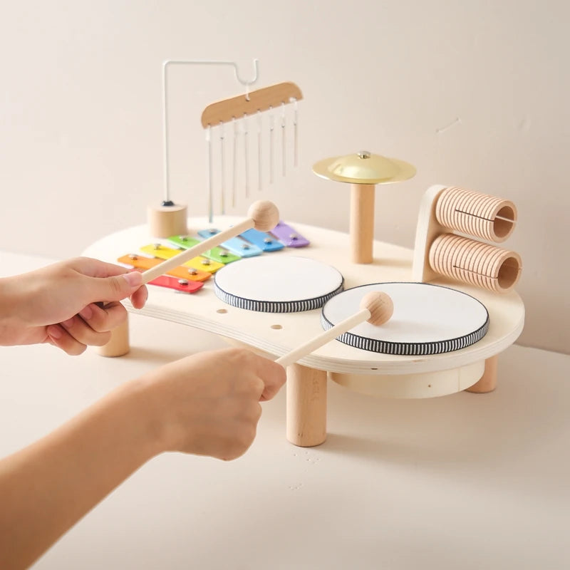 Montessori Wooden Music Set – Toddler Rhythm & Sound Toy for Early Learning