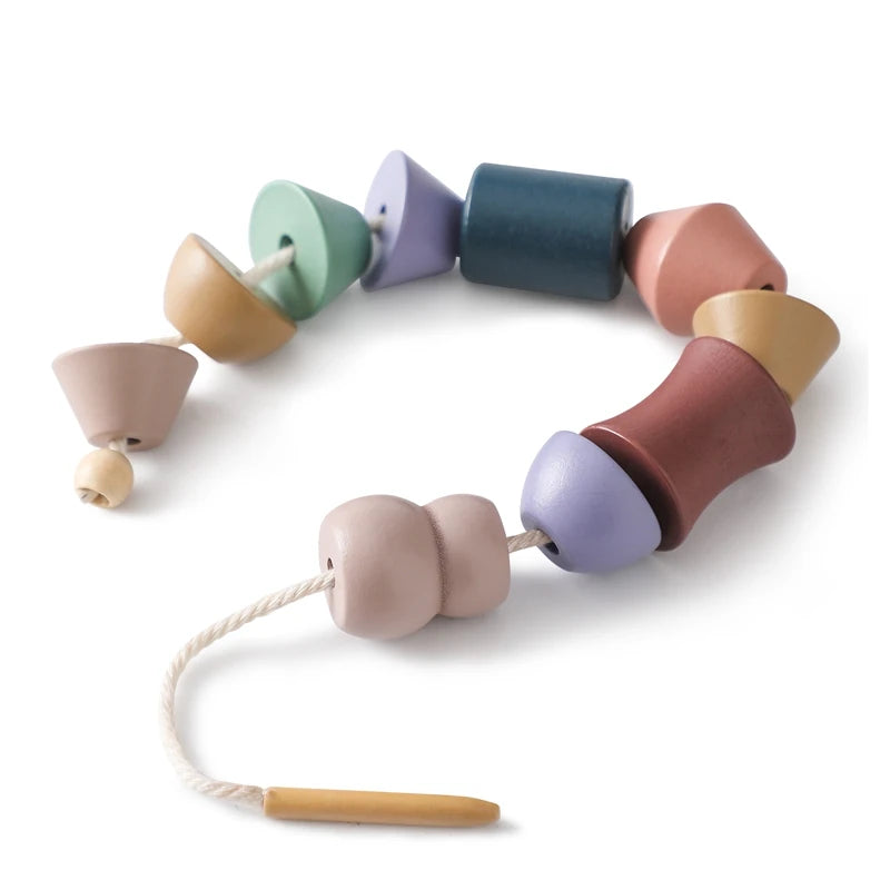 Wooden Animal Lacing Toy for Toddlers - Montessori Fine Motor Skills Activity