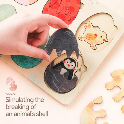 Montessori Wooden Animal & Vehicle Puzzle Set