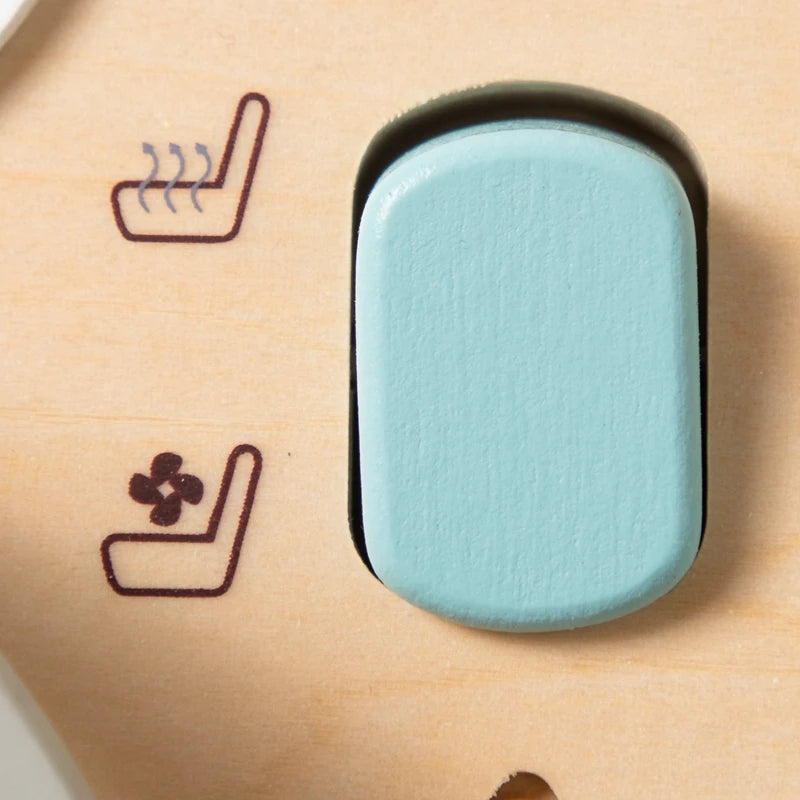 Wooden Car Dashboard Busy Board – Montessori Driving Toy for Toddlers