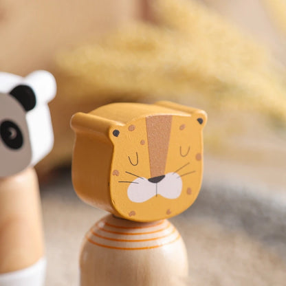 Wooden Animal Twist Toy for Toddlers – Montessori Fine Motor Learning Set