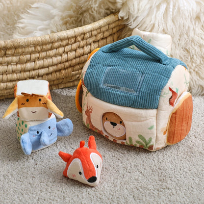 Plush Barn Toy Set with Soft Animals – Montessori Baby Learning Toy