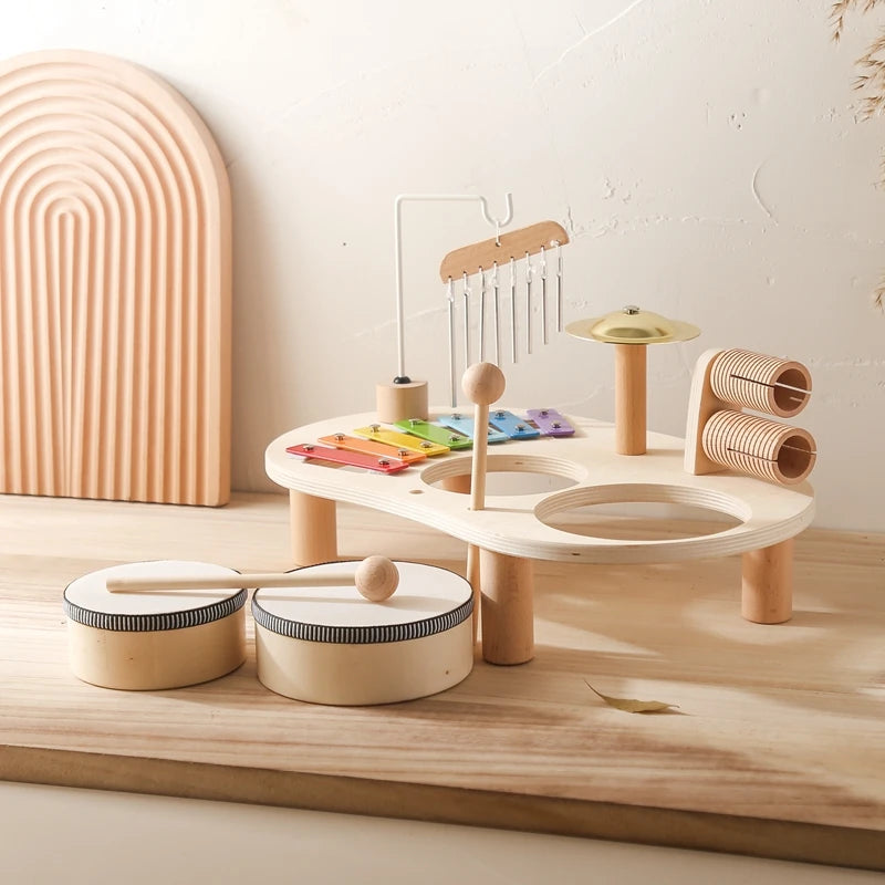Montessori Wooden Music Set – Toddler Rhythm & Sound Toy for Early Learning
