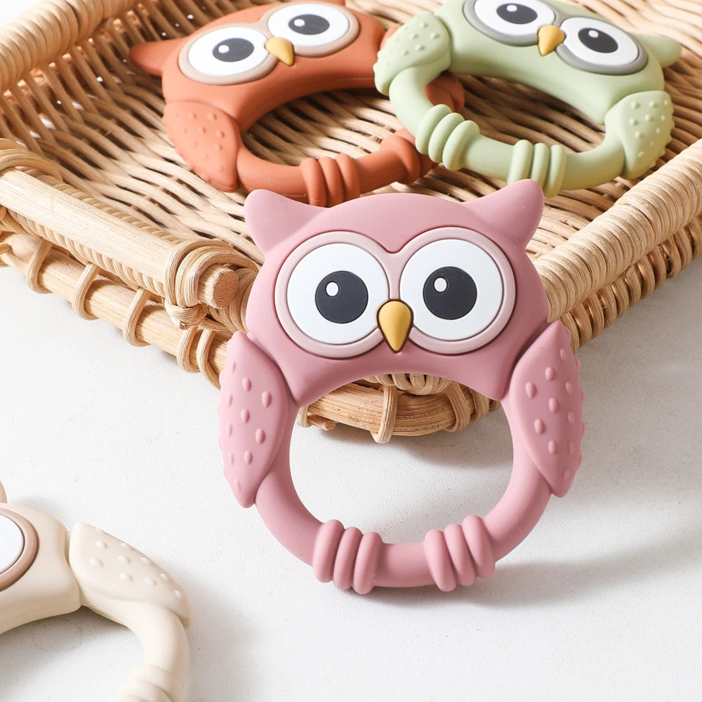 Owl Silicone Teether for Babies – BPA-Free, Food-Grade Teether
