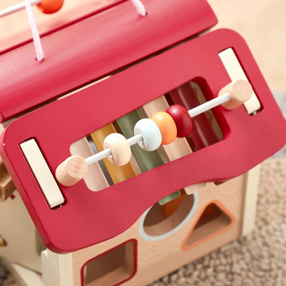 Wooden Montessori Activity House Toy – 7-in-1 Educational Play Center for Toddlers