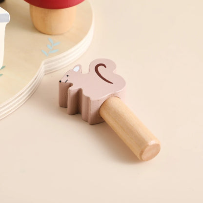 Montessori Wooden Forest Pop Up Toy – Nature Animal Play Set for Toddlers