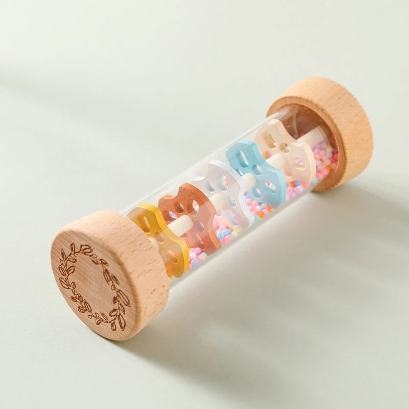 Wooden Rainmaker Toy – Montessori Sensory Shaker for Babies & Toddlers