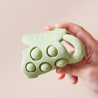 Crocodile Silicone Sensory Toy for Babies – Tactile Fidget & Teether