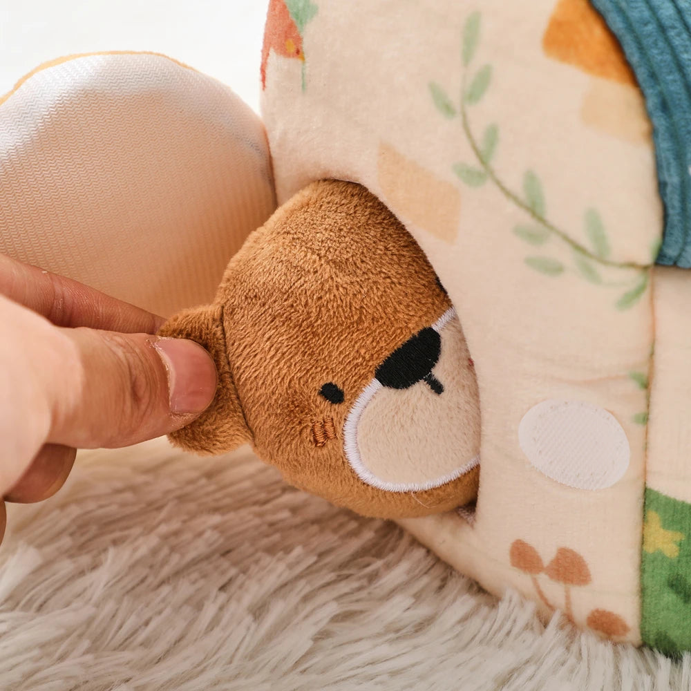 Plush Barn Toy Set with Soft Animals – Montessori Baby Learning Toy