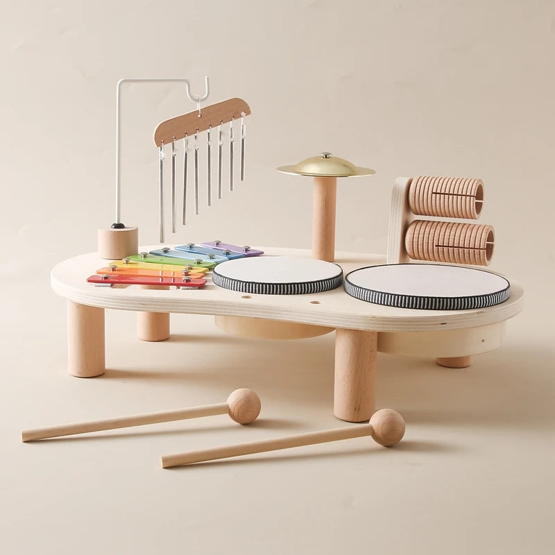 Montessori Wooden Music Set – Toddler Rhythm & Sound Toy for Early Learning