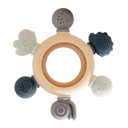 Silicone Teether for Babies – BPA-Free, Textured, Easy Grip Teething Toy