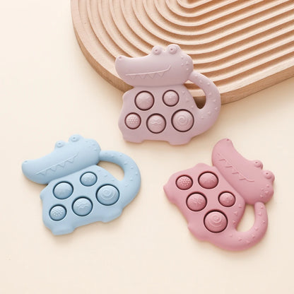 Crocodile Silicone Sensory Toy for Babies – Tactile Fidget & Teether