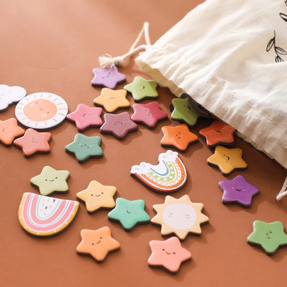 Wooden Reward Jar for Kids – Behavior Chart with Tokens, Habit Tracker & Coupons