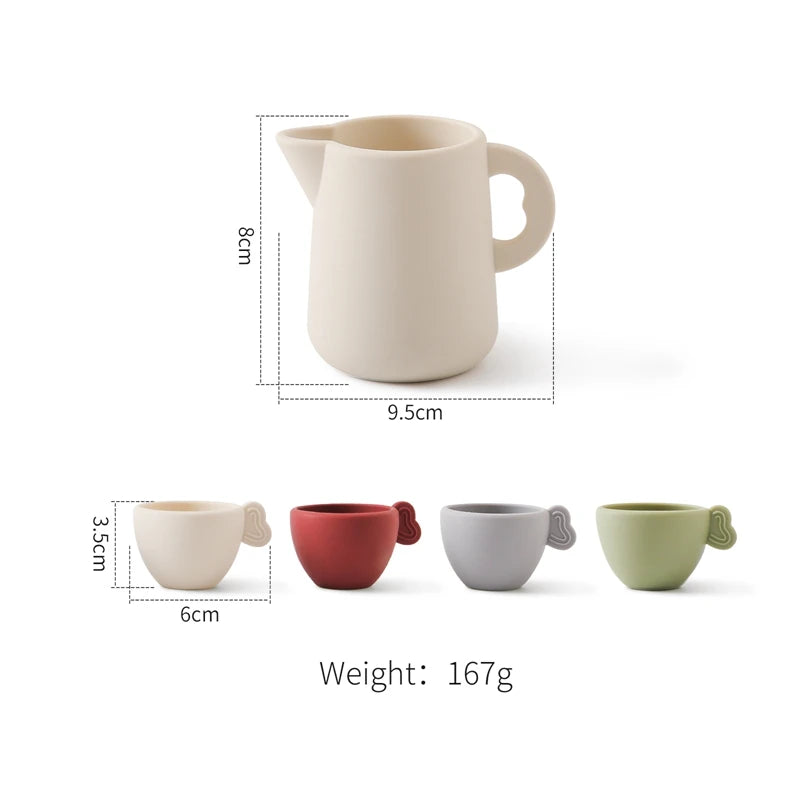 Montessori Tea Party Set – Natural Wood & Food Grade Silicone