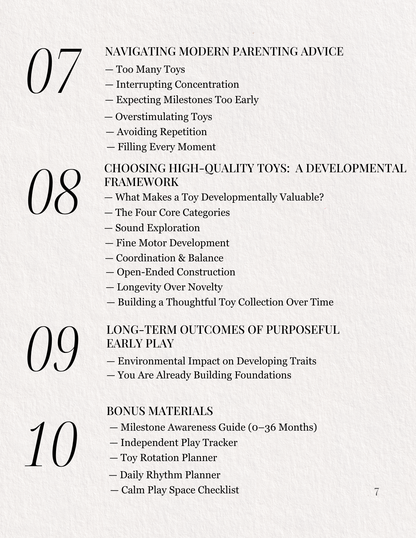 The First Three Years - A Digital Guide to Purposeful Play
